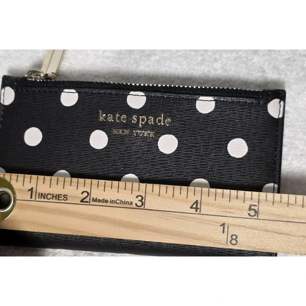Kate Spade‎ New York Brooks Drive Stacy wallet small polka dot black & white